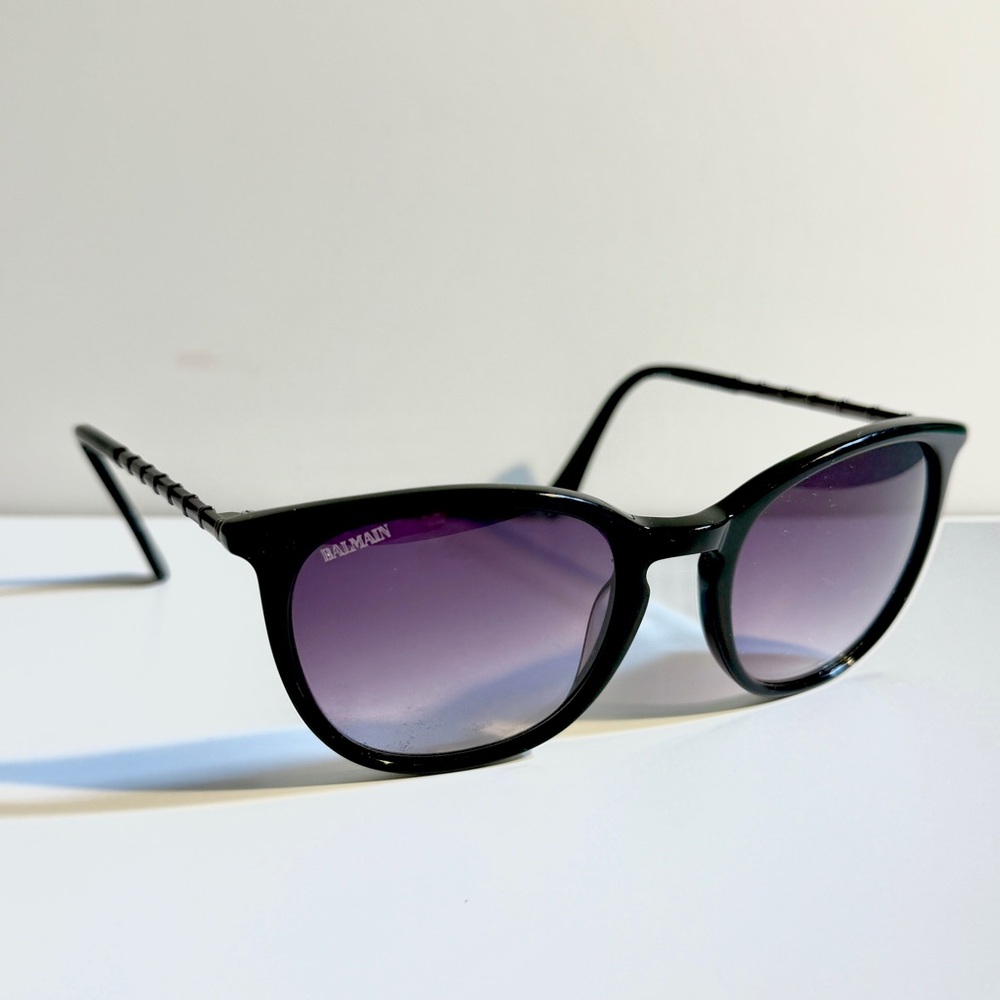 BALMAIN Black Sunglasses Purple Lenses